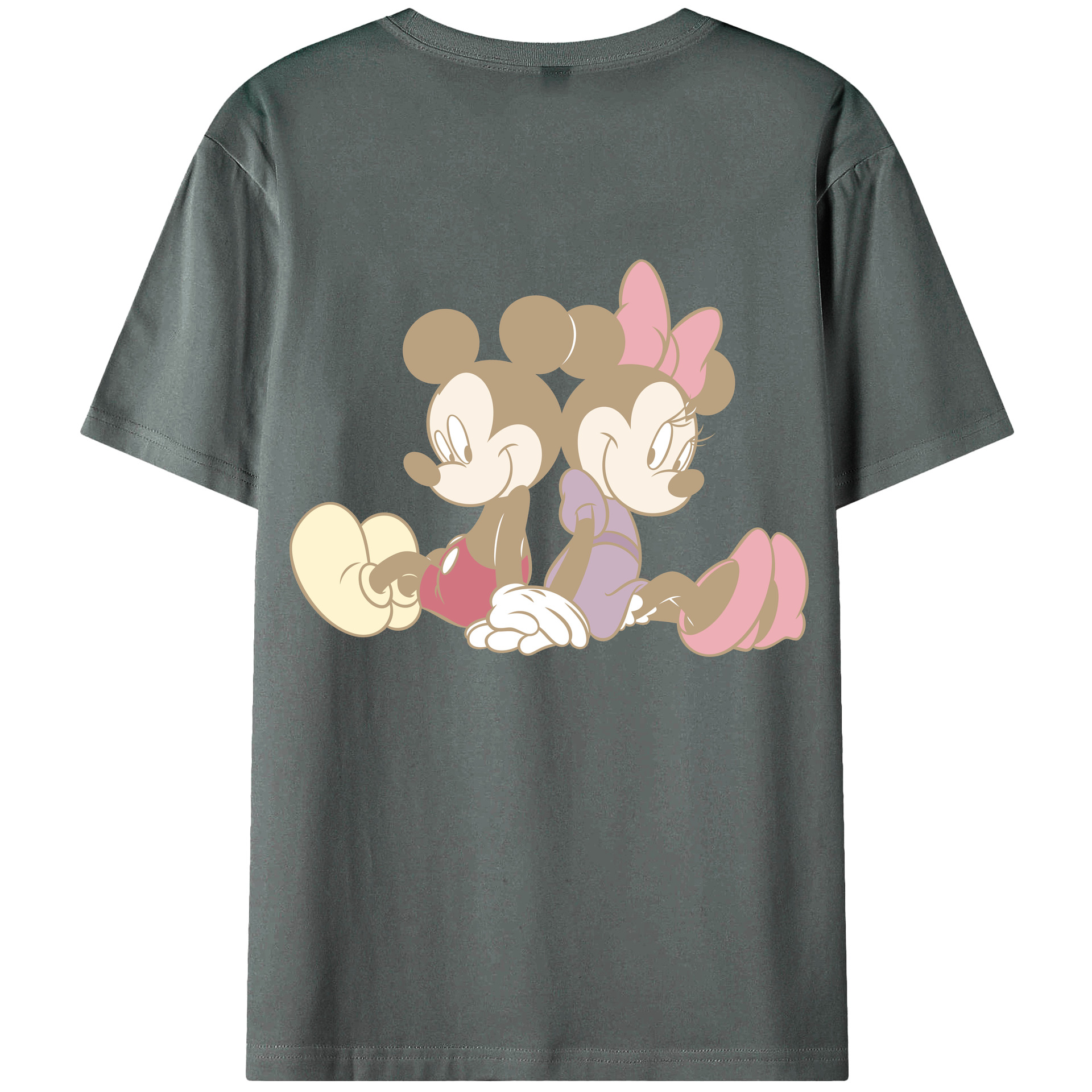 （画像用） ミッキーマウス Mickey Mouse 綿100％半袖Tシャツ（背面プリント）